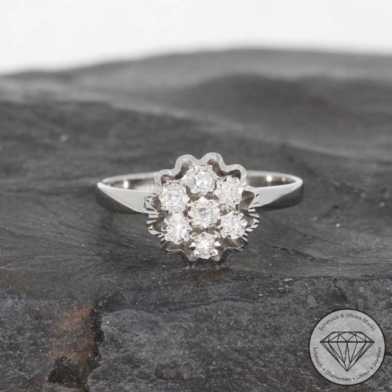 Wert 690 € Diamant Ring in 750er 18 K Weißgold - 96640