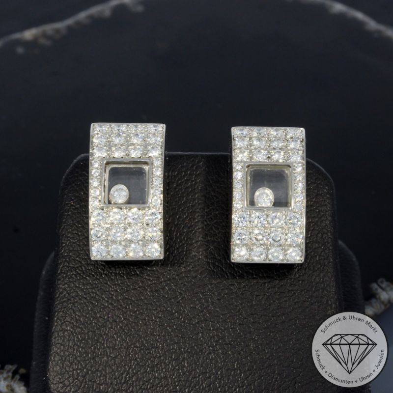 Chopard Brillant Ohrringe Clips in 750er 18 K Weißgold - 96860