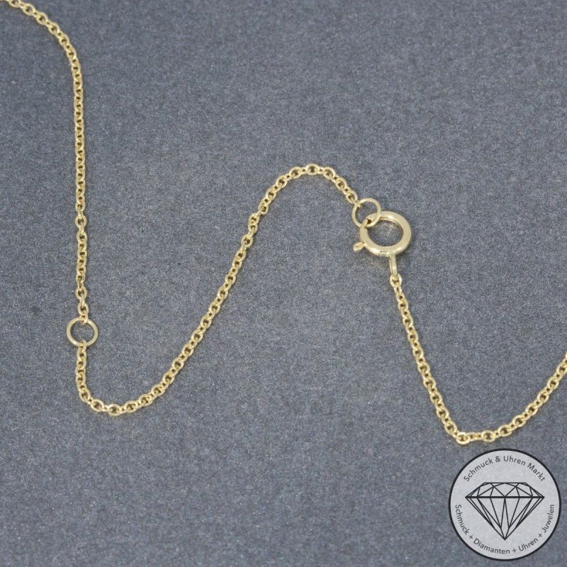 Wert 1490 € Brillant Perlmutt Collier in 585er 14 K Gelbgold - H1111