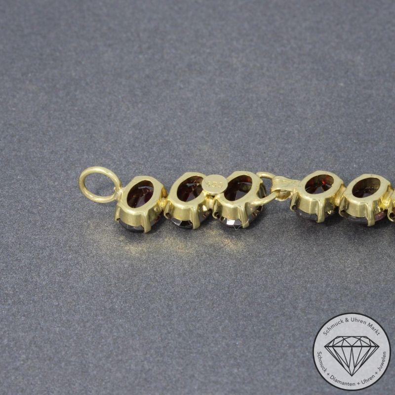 Wert 1340 € Granat Armband in 333er 8 K Gelbgold - 96922