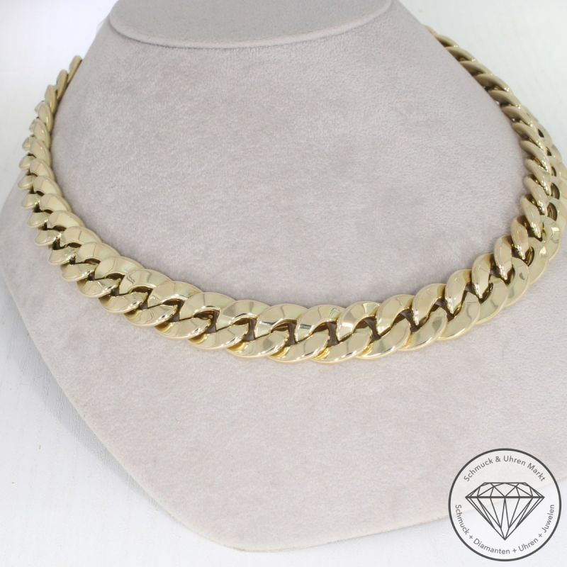 Wert 10350 € Panzer Collier / Kette (64,5 Gramm) in 585er 14 K Gelbgold - 96972