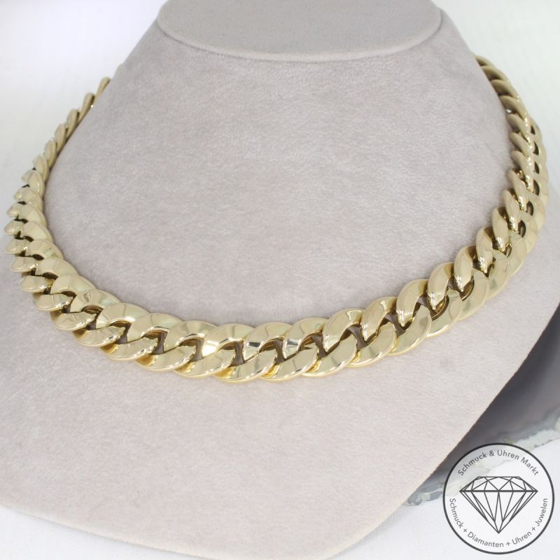 Wert 10350 € Panzer Collier / Kette (64,5 Gramm) in 585er 14 K Gelbgold - 96972