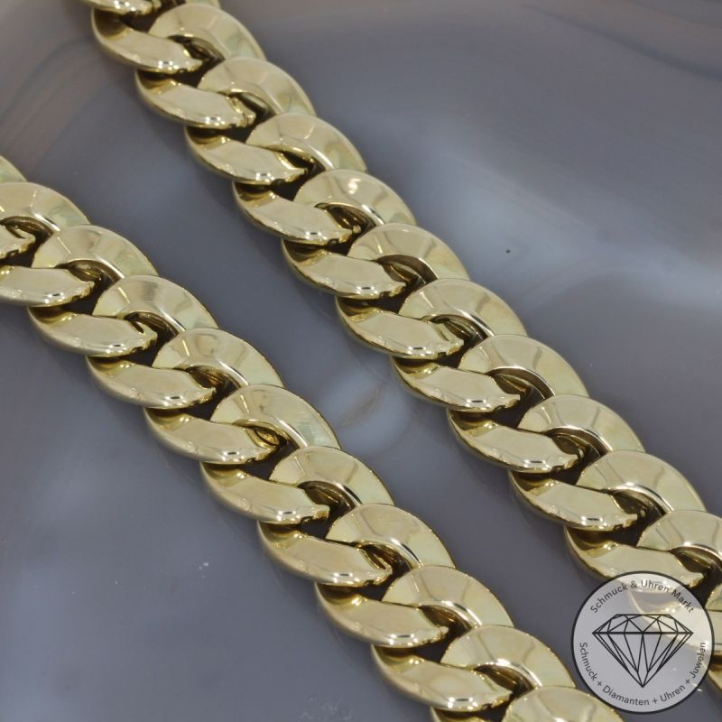 Wert 10350 € Panzer Collier / Kette (64,5 Gramm) in 585er 14 K Gelbgold - 96972