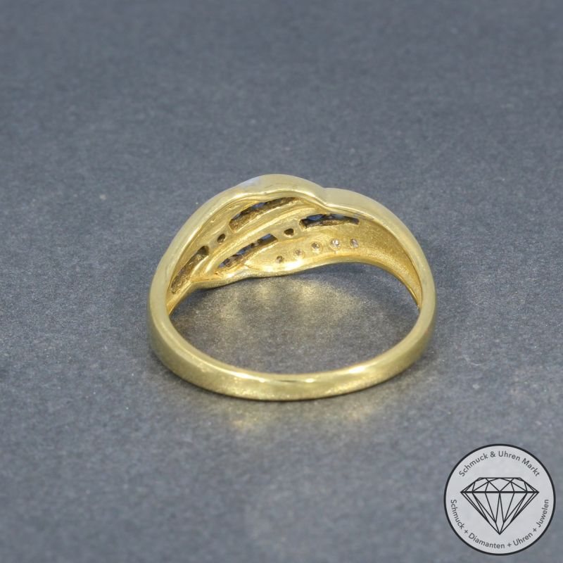 Wert 990 € Diamant Saphir Ring in 750er 18 K Gelbgold - 97110