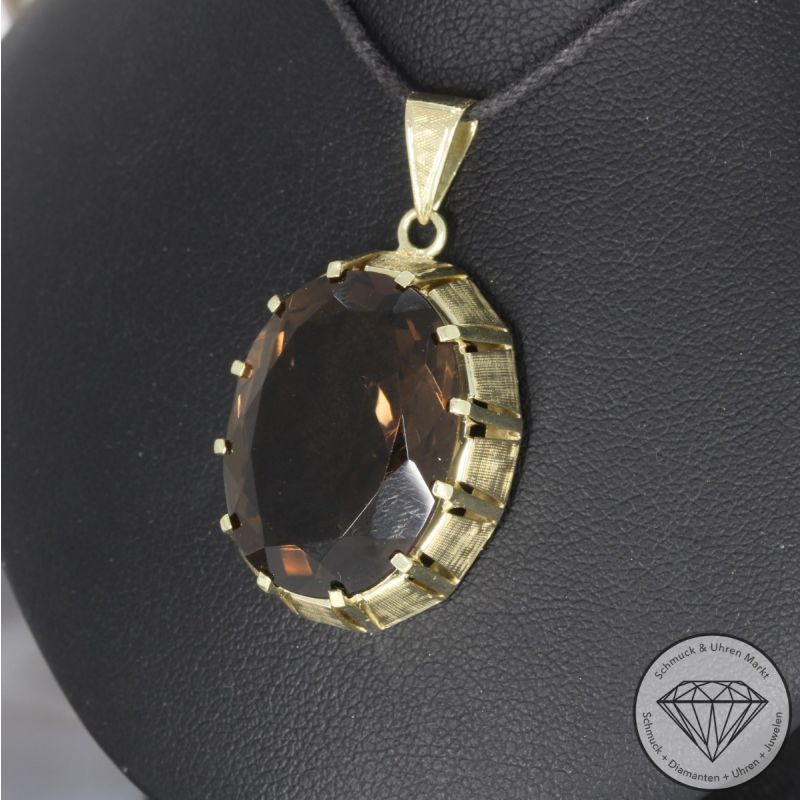 Wert 1590 € Rauchquarz Anhänger (ca. 16,00 carat) in 585er 14 K Gelbgold - 97124