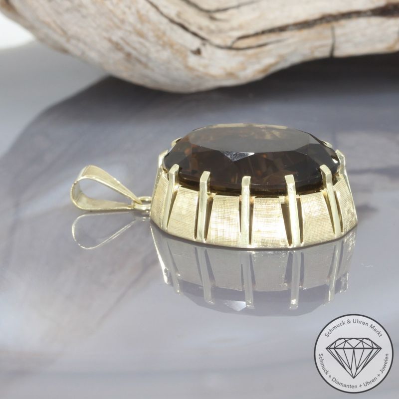 Wert 1590 € Rauchquarz Anhänger (ca. 16,00 carat) in 585er 14 K Gelbgold - 97124