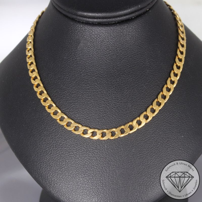 Wert 2200 € Panzer Collier Kette 333er/8 Karat Gelb Gold Länge 55,5 cm – 97133