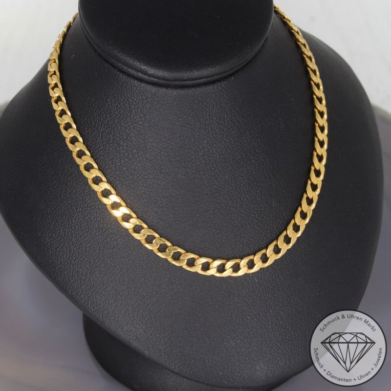 Wert 2200 € Panzer Collier Kette 333er/8 Karat Gelb Gold Länge 55,5 cm – 97133
