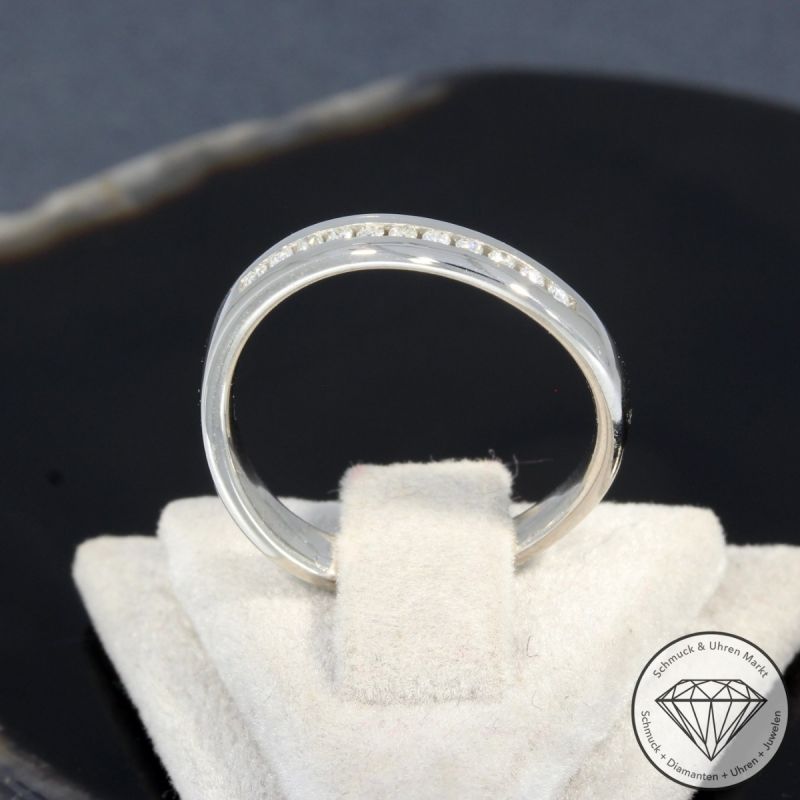 Wert 790 € Brillant Ring (ca. 0,11 carat) in 585er 14 K Weißgold - 97166