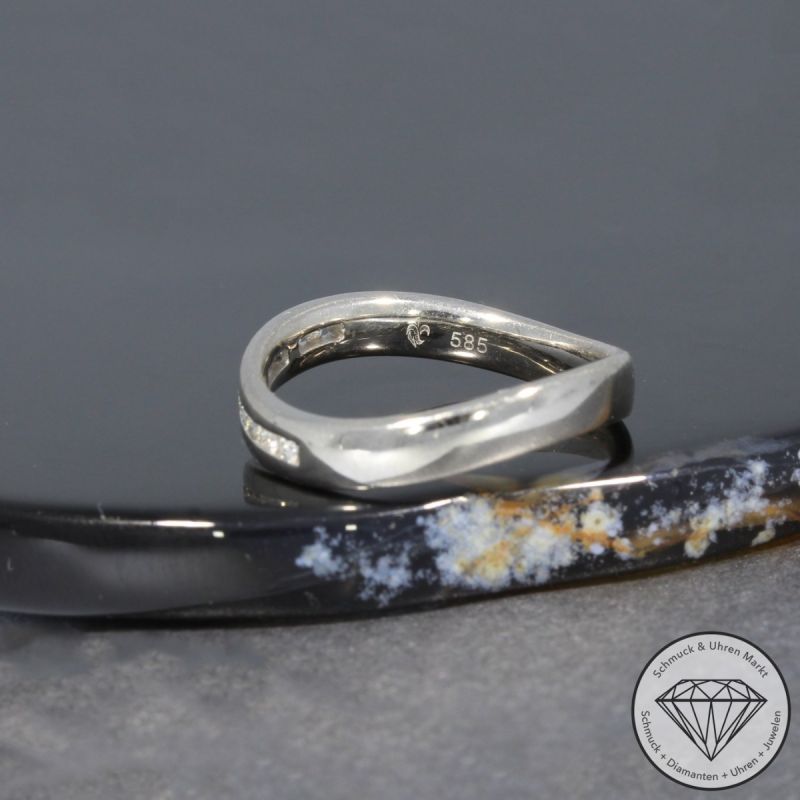 Wert 790 € Brillant Ring (ca. 0,11 carat) in 585er 14 K Weißgold - 97166