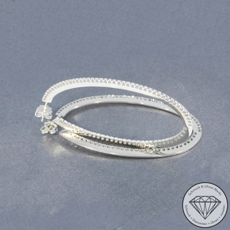 Wert 6990 € Brillant Ohrringe (ca. 1,08 carat) in 750er 18 K Weißgold - 97184