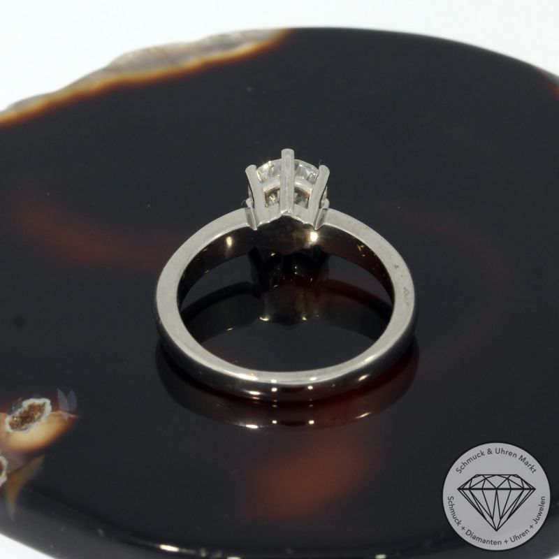 Wert 7690 € Solitär Brillant Ring (ca. 1,10 carat) in 585er 14 K Weißgold - 97609