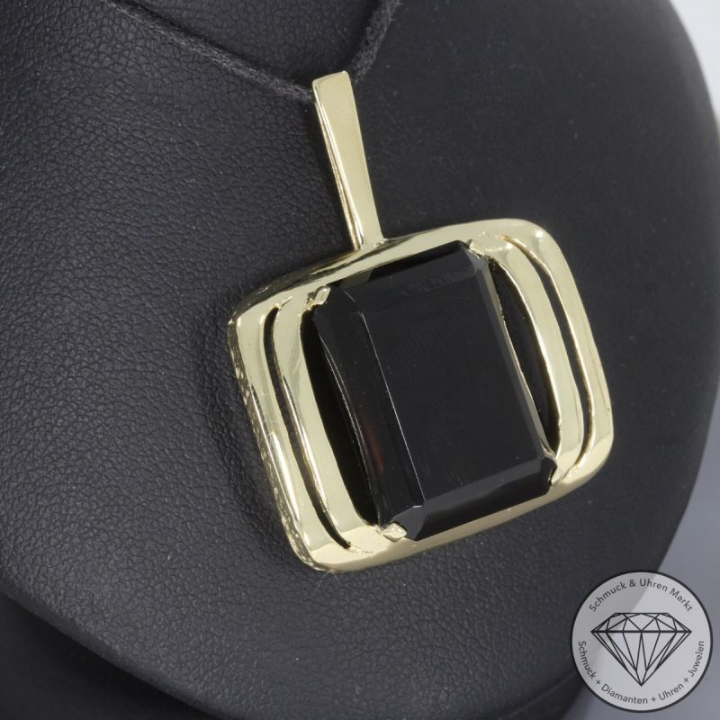 Wert 1590 € Rauchquarz Anhänger in 585er 14 K Gelbgold - 97668