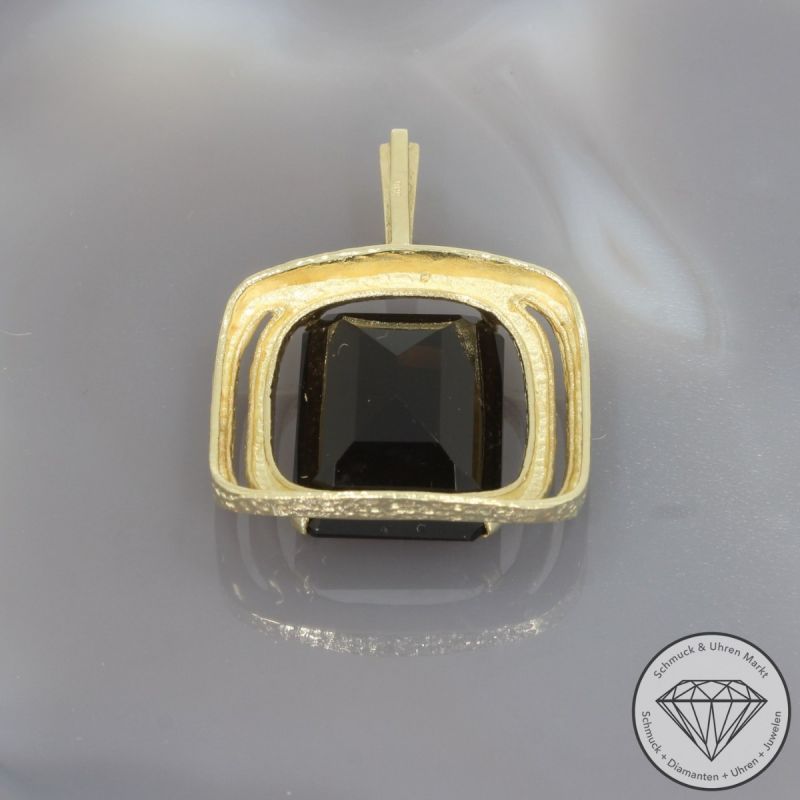Wert 1590 € Rauchquarz Anhänger in 585er 14 K Gelbgold - 97668