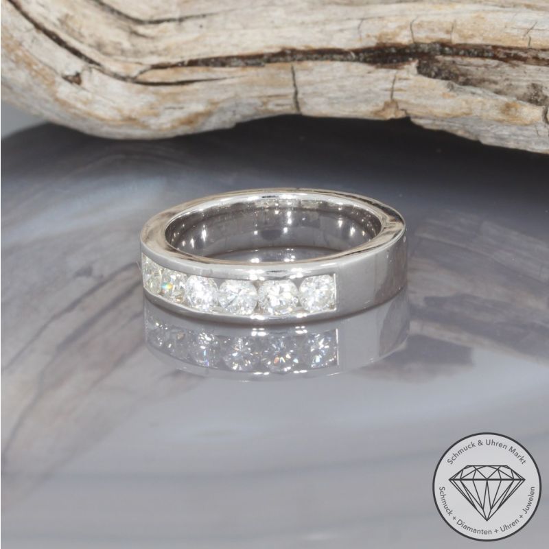 Wert 4750 € Brillant Ring 750er/18 Karat Weiß Gold Größe 55 – 97726