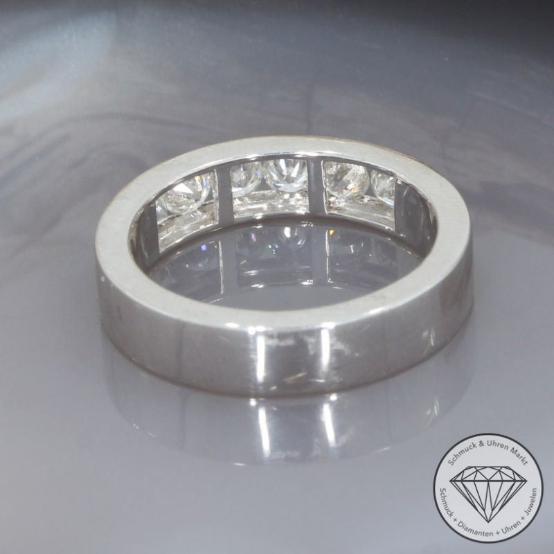 Wert 4750 € Brillant Ring 750er/18 Karat Weiß Gold Größe 55 – 97726