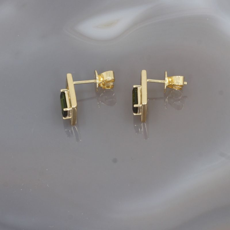 Wert 2090 € Turmalin Ohrringe in 585er 14 K Gelbgold - 97740