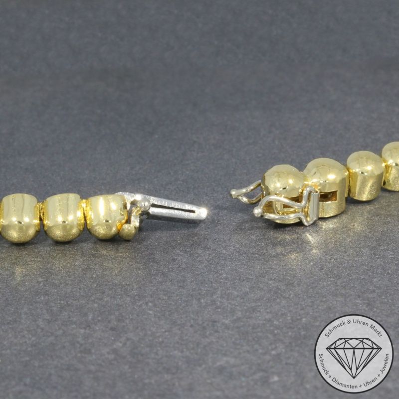 Wert 4900 € Bicolor Brillant Smaragd Armband in 750er 18 K Gold - 97763