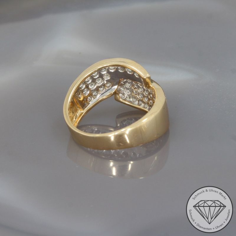 Wert 3450 € Brillant Ring (ca. 1,12 carat) in 585er 14 K Gelbgold - 97794