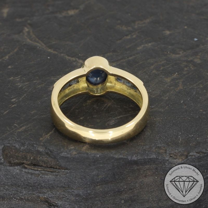 Wert 1990 € Saphir Ring in 750er 18 K Gelbgold - 97872