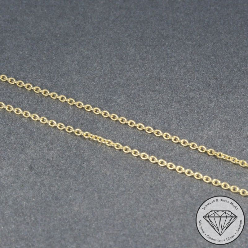 Wert 1550 € Saphir Anhänger mit Kette (0,42 carat) in 585er 14 K Gelbgold - H1792