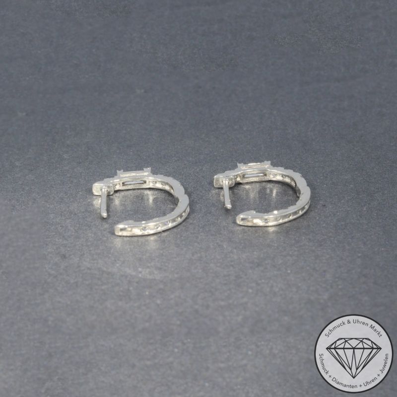 Wert 1710 € Brillant Diamant Creolen in 900er Platin - H1747