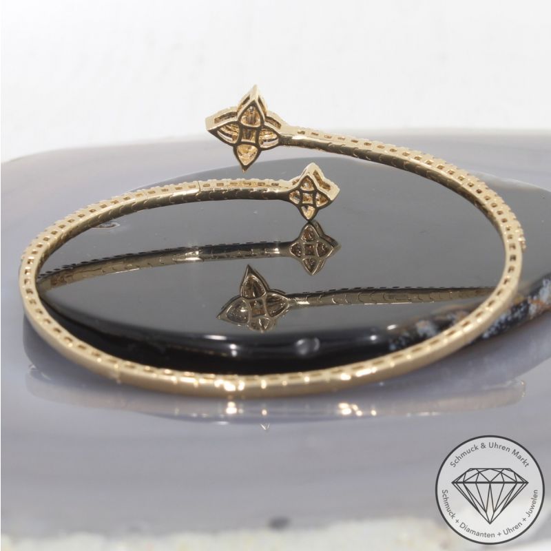 Wert 6350 € Brillant Diamant Opal Armreif in 585er 14 K Gelbgold - 98166