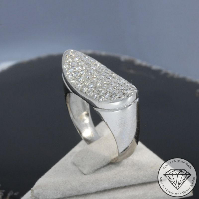 Wert 4590 € Brillant Ring (ca. 1,20 carat) in 750er 18 K Weißgold - 98170