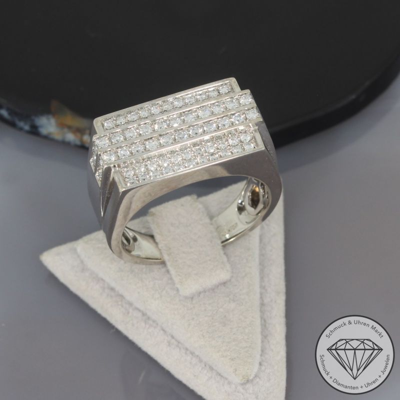 Wert 5290 € Brillant Ring (ca. 1,20 carat) in 585er 14 K Weißgold - 98171