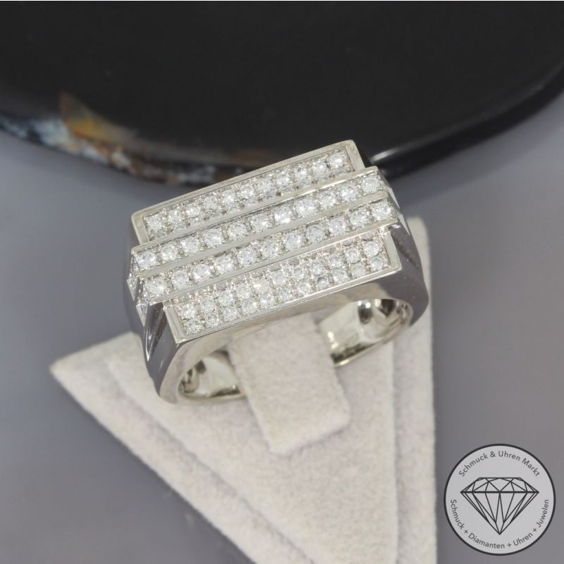 Wert 5290 € Brillant Ring (ca. 1,20 carat) in 585er 14 K Weißgold - 98171