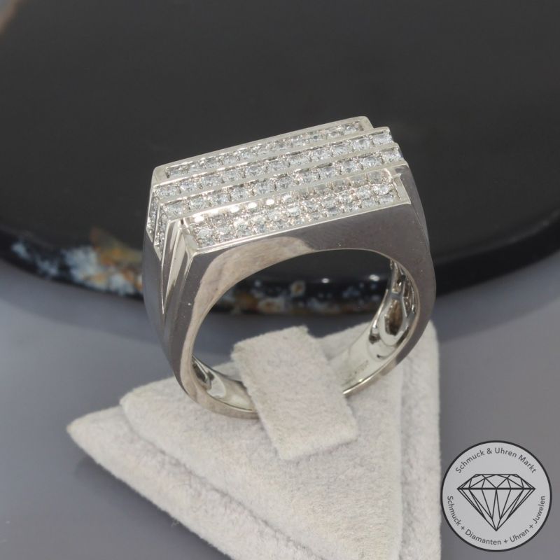 Wert 5290 € Brillant Ring (ca. 1,20 carat) in 585er 14 K Weißgold - 98171
