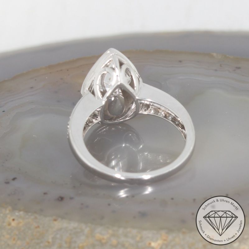Sale! Wert 4690 € Brillant Aquamarin Ring in 750er 18 K Weißgold - 98193