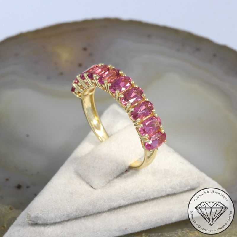 Wert 1890 € Turmalin Ring in 585er 14 K Gelbgold - 98195