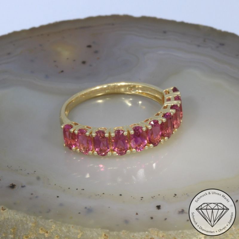 Wert 1890 € Turmalin Ring in 585er 14 K Gelbgold - 98195