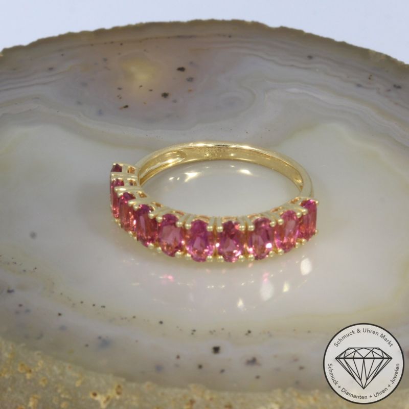 Wert 1890 € Turmalin Ring in 585er 14 K Gelbgold - 98195