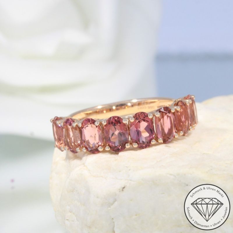 Wert 2290 € Turmalin Ring in 585er 14 K Rosegold - 98196