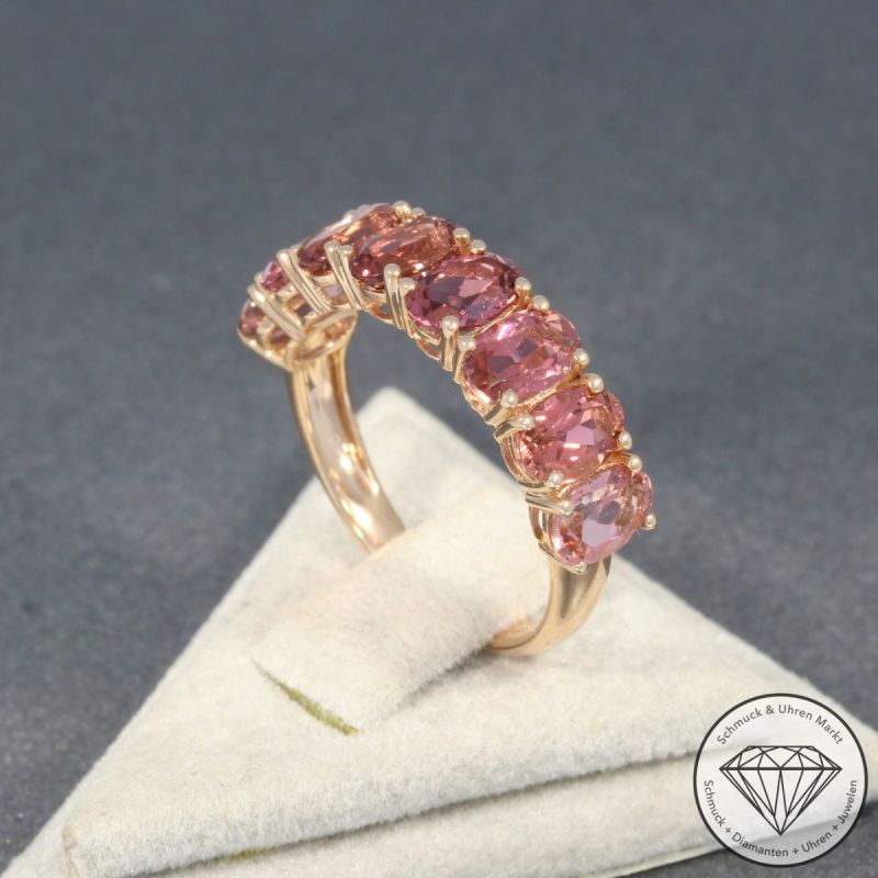 Wert 2290 € Turmalin Ring in 585er 14 K Rosegold - 98196