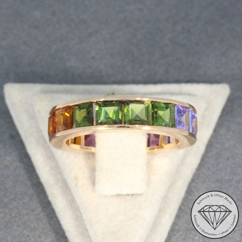 Wert 3090 € Farbedelstein Ring in 585er 14 K Rosegold - 98207