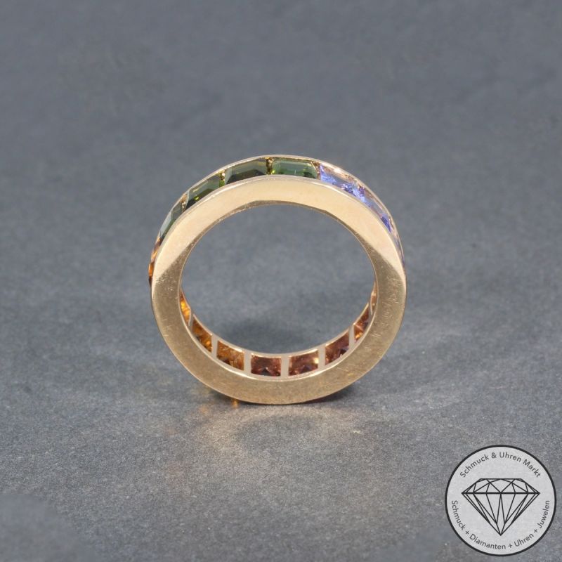 Wert 3090 € Farbedelstein Ring in 585er 14 K Rosegold - 98207
