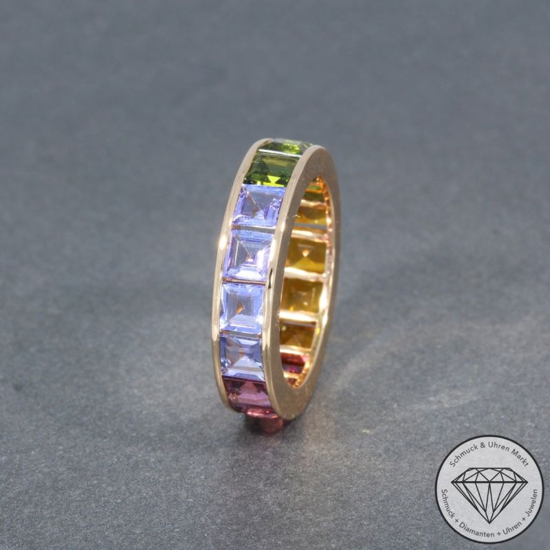 Wert 3090 € Farbedelstein Ring in 585er 14 K Rosegold - 98207