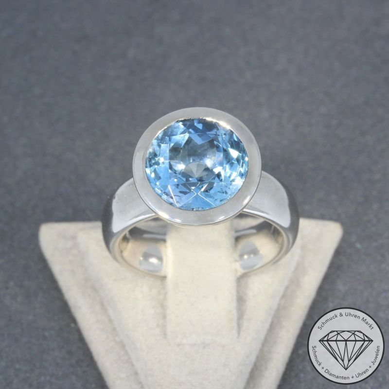 Sale! Wert 4990 € Aquamarin Ring in 750er 18 K Weißgold - 105605