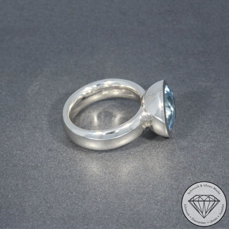 Sale! Wert 4990 € Aquamarin Ring in 750er 18 K Weißgold - 105605