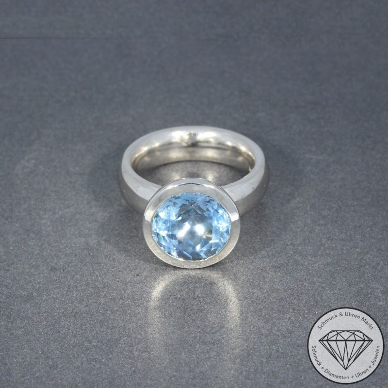 Sale! Wert 4990 € Aquamarin Ring in 750er 18 K Weißgold - 105605
