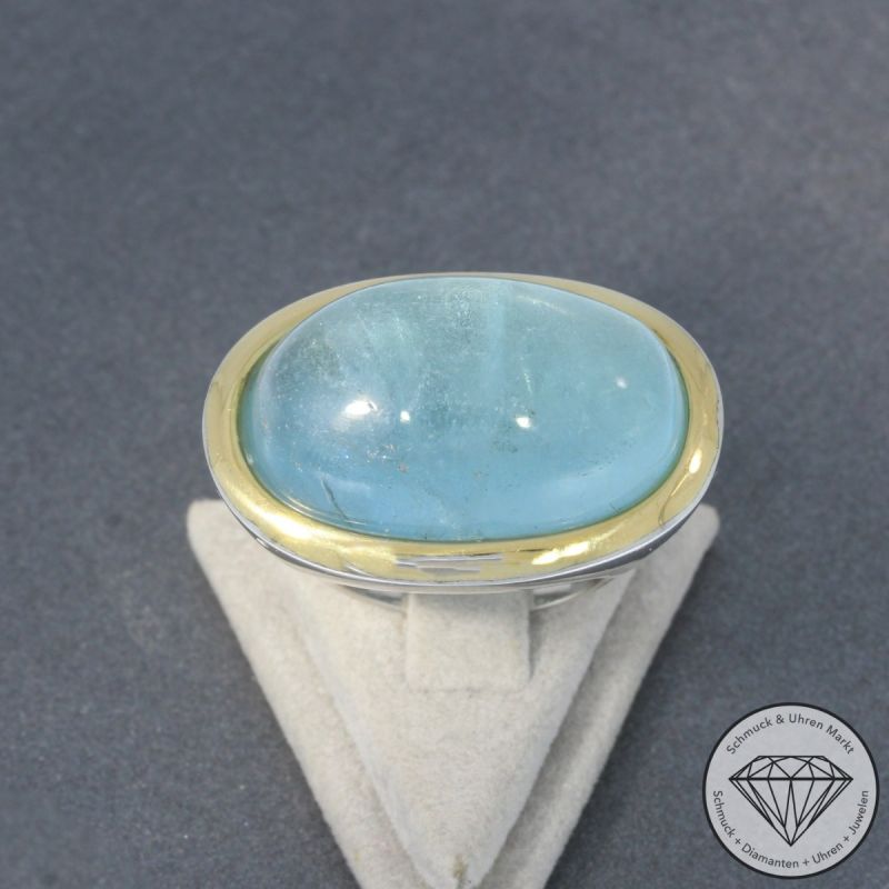 Sale! Wert 5290 € Aquamarin Ring (ca. 46,40 carat) in 750er 18 K Weißgold - 98262