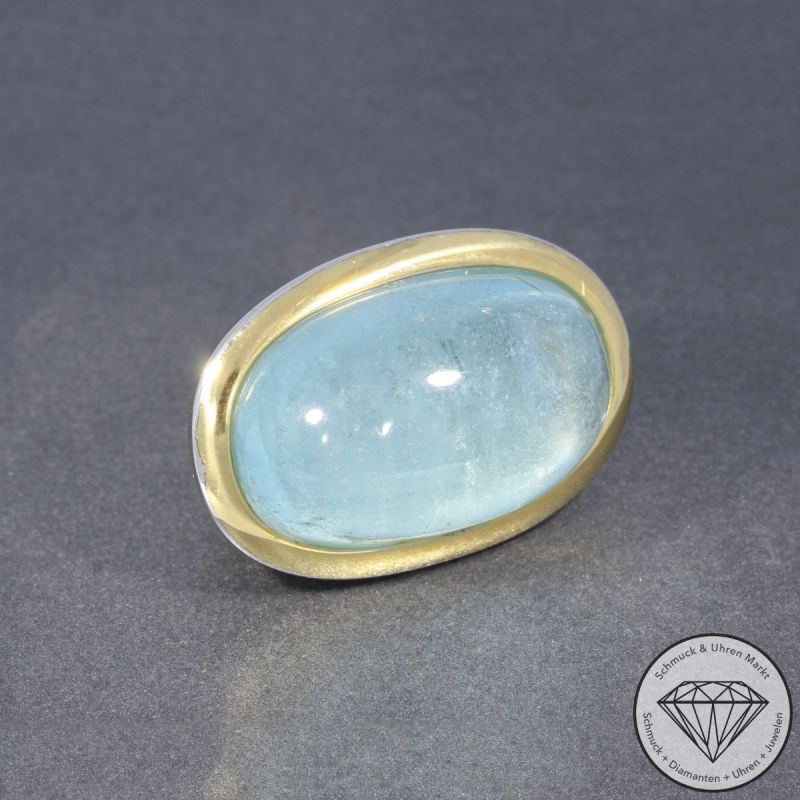 Sale! Wert 5290 € Aquamarin Ring (ca. 46,40 carat) in 750er 18 K Weißgold - 98262