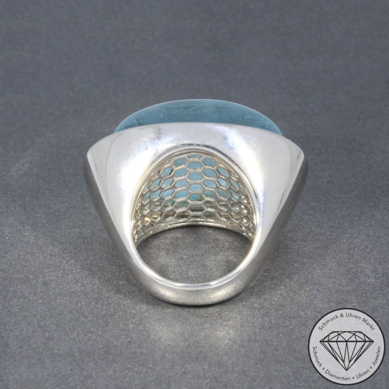 Sale! Wert 5290 € Aquamarin Ring (ca. 46,40 carat) in 750er 18 K Weißgold - 98262