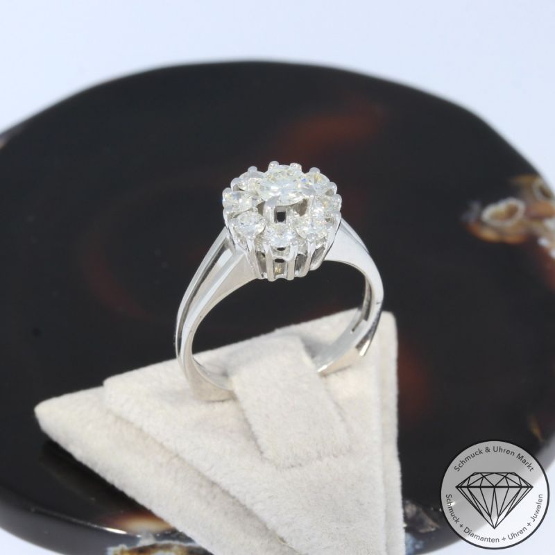 Wert 4900 € Brillant Ring (ca. 0,91 carat) in 750er 18 K Weißgold - 98291