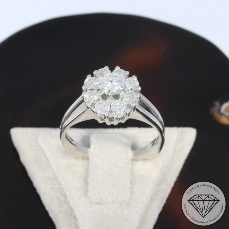 Wert 4900 € Brillant Ring (ca. 0,91 carat) in 750er 18 K Weißgold - 98291