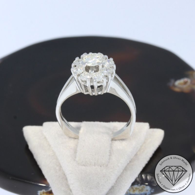 Wert 4900 € Brillant Ring (ca. 0,91 carat) in 750er 18 K Weißgold - 98291