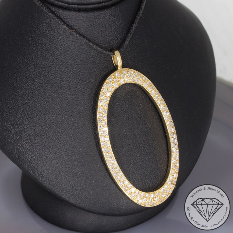 Wert 5790 € Diamant Anhänger in 750er 18 K Gelbgold - 98319